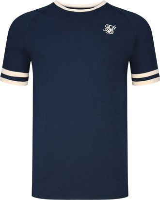 Siksilk T-Shirt SIKSILK Siksilk T-Shirt Tournament, Herren, Gr. XL, blau, Obermaterial: 95% Baumwolle CO. 5% Elasthan EL., Shirts T-Shirt