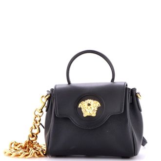 Versace La Medusa Top Handle Bag Leather Small