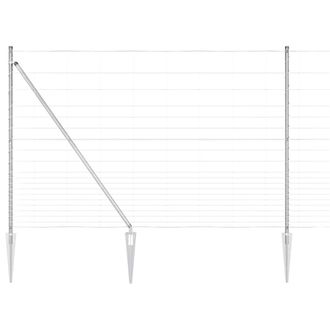Berkfield Home Field Fence 1.6x25 m Galvanised Steel in Silver