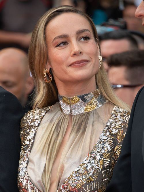 Brie Larson wears a metallic ensemble by Chanel