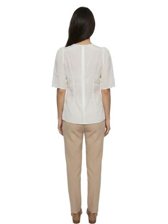Dolce & Gabbana Silk Embroidered Blouse - White