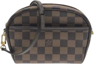 Louis Vuitton Pre-owned Cross Body Bags, female, Brown, Size: ONE SIZE Pre-owned Pochette Ipanema Damier Shoulder Bag