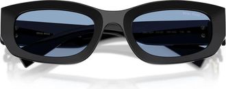 Miu Miu Glimpse Zonnebril - Dames - Zonnebrillen - Zwart - 53 MM - Accessoires