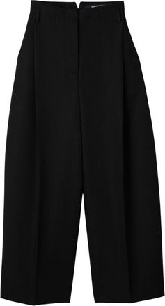 Jacquemus Wide-Leg Cropped Trousers With Tailored Pleats And High Waist