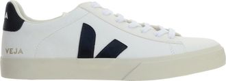 Veja Mens Sneakers Calfskin Extra-White-Black Upper: Calf Leather Trainers Extra-white/black