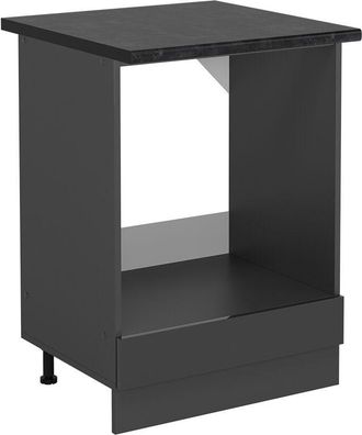 Vicco Armario Para Horno Empotrado R-line, Antracita Alto Brillo, 60 Cm, Et Antracita Vicco