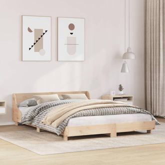 Berkfield Home Bed Frame without Mattress 140x190 cm Solid Wood Pine in Brown