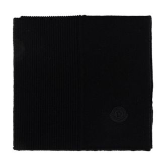 Moncler Wool Scarf - Heren - Accessoires - Zwart - Maat: ONE Size Wol