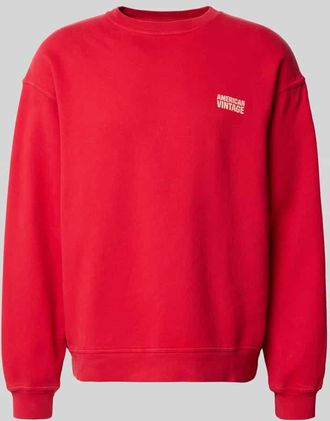 American Vintage American Vintage Sweatshirt mit Logo Modell PLIZZY in Rot, Gr&ouml;&szlig;e XL