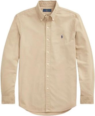 Polo Ralph Lauren Slim Fit Oxford Overhemd - Heren - Casual Overhemden - Beige - XL - Katoen - Overhemden