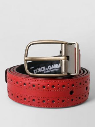 Dolce & Gabbana leather perforated belt