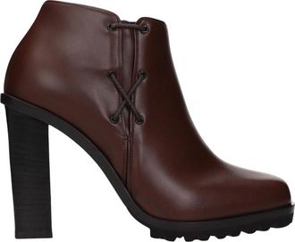 Max Mara Enkellaarsjes - Dames - Schoenen - Bruin - Maat: 36 EU Leer