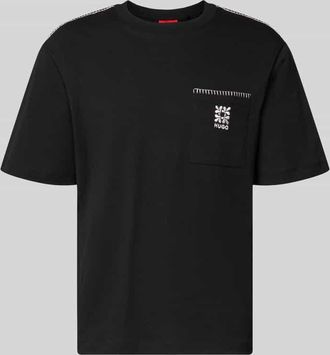 HUGO BOSS Regular Fit T-Shirt aus reiner Baumwolle Modell DARRO in Black, Gr&ouml;&szlig;e XXL