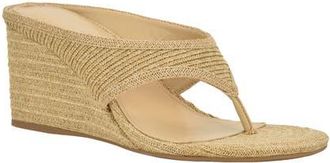 Calvin Klein Marcheli Wedge Sandal in Raffia at Nordstrom, Size 5.5