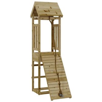 vidaXL Casa De Juegos Con Pared Escalada De Madera Impregnada De Pino Vidaxl