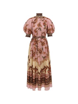 Zimmermann Langes Kleid aus Aster-Seide von Zimmermann