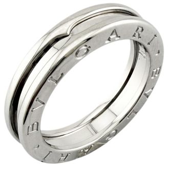 Bulgari Silver White Gold (18K) Band Ring (Pre-Owned)