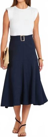 Bishop + Young Kristopher Twofer Midi Dress In Navy