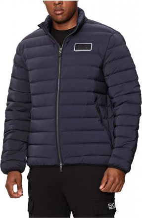 Emporio Armani Down Jacket - Heren - Gewatteerde jassen - Blauw - XL - Leer - Jassen