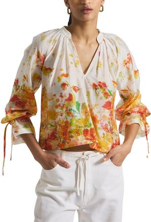 Derek Lam Milon Organza V-Neck Blouse