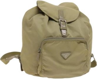 Prada Pre-owned Nylon backpacks - Dames - Vintage Rugzakken - Groen - ONE Size - Nylon - Vintage