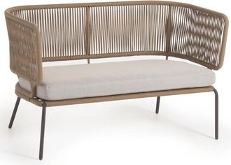 K Home 2-Sitzer In-/Outdoor Design-Sofa Nadino 135 cm - Beige