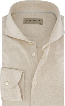 John Miller Overhemden, Heren, Beige, 2Xl, Beige Business Overhemd