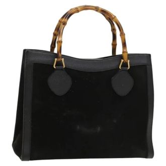 Gucci Pre-owned Suede handbags - Dames - Vintage Handtas - Zwart - ONE Size - Leer - Vintage