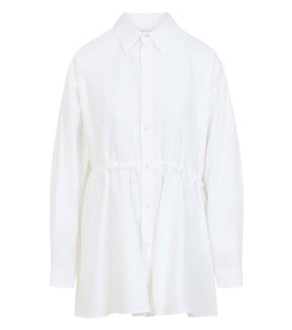 Balenciaga White Full Sleeves Shirt Dress