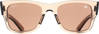 Ray-Ban Square Unisex Transparent Light Brown Dark RB0840S Mega Wayfarer - One Size