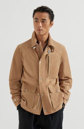 Brunello Cucinelli Suede field jacket in Light Brown at Nordstrom, Size Xxx-Large Eu