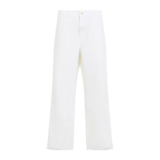 Carhartt Work in Progress Carhartt Wip, Straight Jeans, male, White, Size: W30 Single Knee Pant
