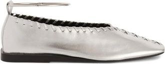 Jil Sander Ballerine con effetto metallizzato - Argento