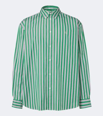 Loewe Camisa Double L de popel&iacute;n de algod&oacute;n a rayas