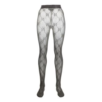 Gucci (WMNS) Gucci Monogram Tights Grey 691619-3GAHR-1281