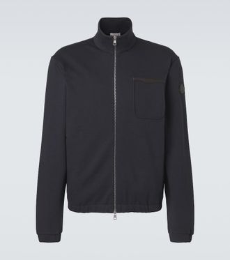 Moncler Cotton-blend zip-up sweater