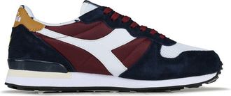 Diadora Camaro x Lyle & Scott Mens Multicoloured Trainers - Blue & Red Nubuck Leather - Size UK 6.5