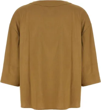 Max Mara Linen-Viscose Canvas Blouse - Camel