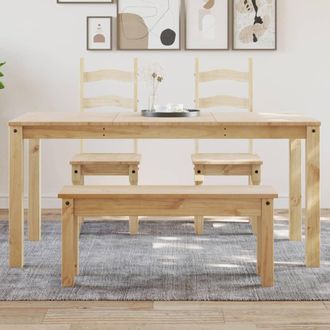 vidaXL Vidaxl - Mesa De Comedor Panama Madera Maciza De Pino 160x80x75 Cm