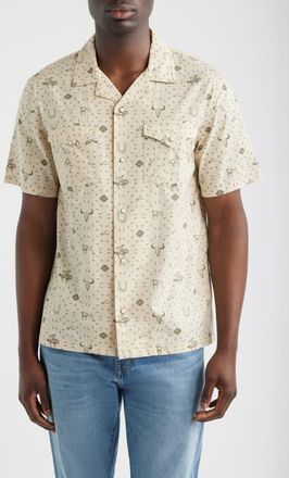 Pendleton Short Sleeve Snap-Up Western Shirt in Western Tan at Nordstrom, Size Xx-Large