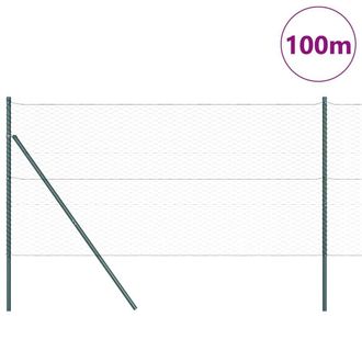 Berkfield Home Hexagon Fence Grey 1.2x100 m Steel in Green