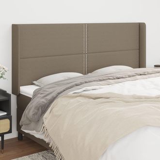 vidaXL Cabecero Con Orejas De Tela Gris Taupe 183x16x118/128 Cm Vidaxl