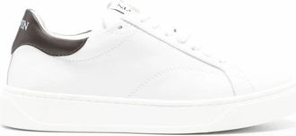 Lanvin Contrasted Embroidered Sneaker - Dames - Sneakers - Wit - 36 EU - Leer - Schoenen