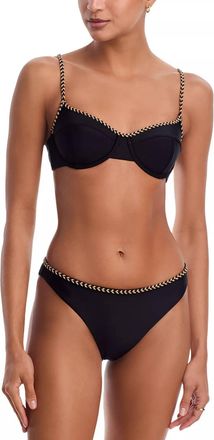 Ramy Brook Braided Mona Bikini Top In Black