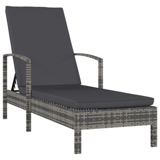 vidaXL Vidaxl - Mesa De Comedor Para Jard&iacute;n Rat&aacute;n Sint&eacute;tico Gris 180x70x73 Cm