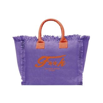 F**k Tote Bags, female, Purple, Size: ONE SIZE Fa26-Sw0101Lg Tote Bag