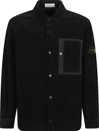 Stone Island Black Overshirt Boxy Cotton Casual Shirt
