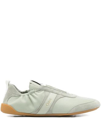 Chlo&eacute; Kick sneakers - women - Sheepskin/Goat Skin/Calf Leather/Calf Leather/Polyester/Polyurethane/Sheepskin/Rubber - 37 - Green