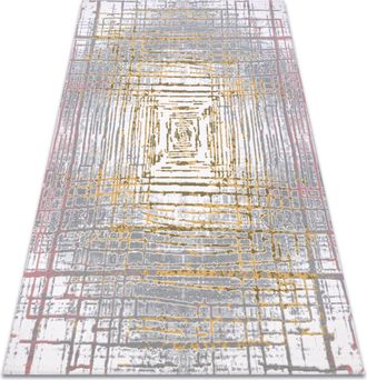 RugsX Alfombra Acr&iacute;lica Uskup Abstracci&oacute;n 353 Marfil / Amarillo Multicolour 160x230 Cm