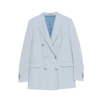 Tagliatore Blazers, female, Blue, Size: 2XS Double-Breasted Blazer